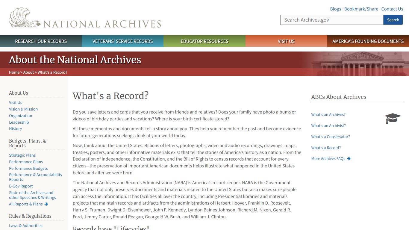 What's a Record? | National Archives